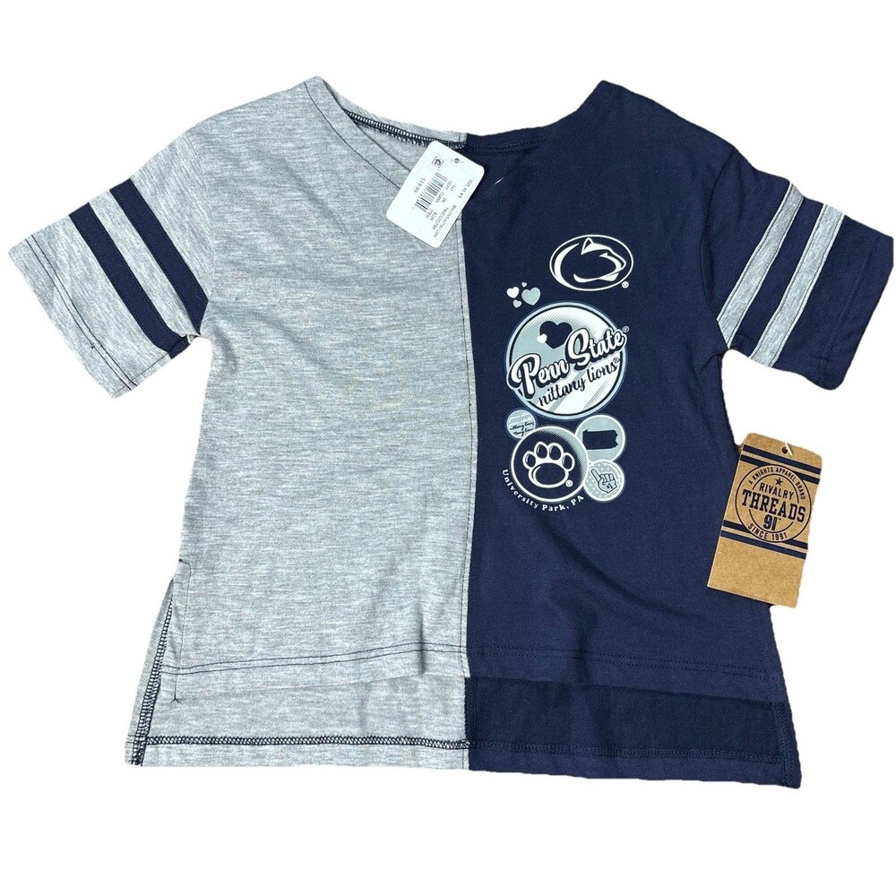 Penn State Nittany Lions NCAA Youth Girls 4/5 XS Logo Shirt New